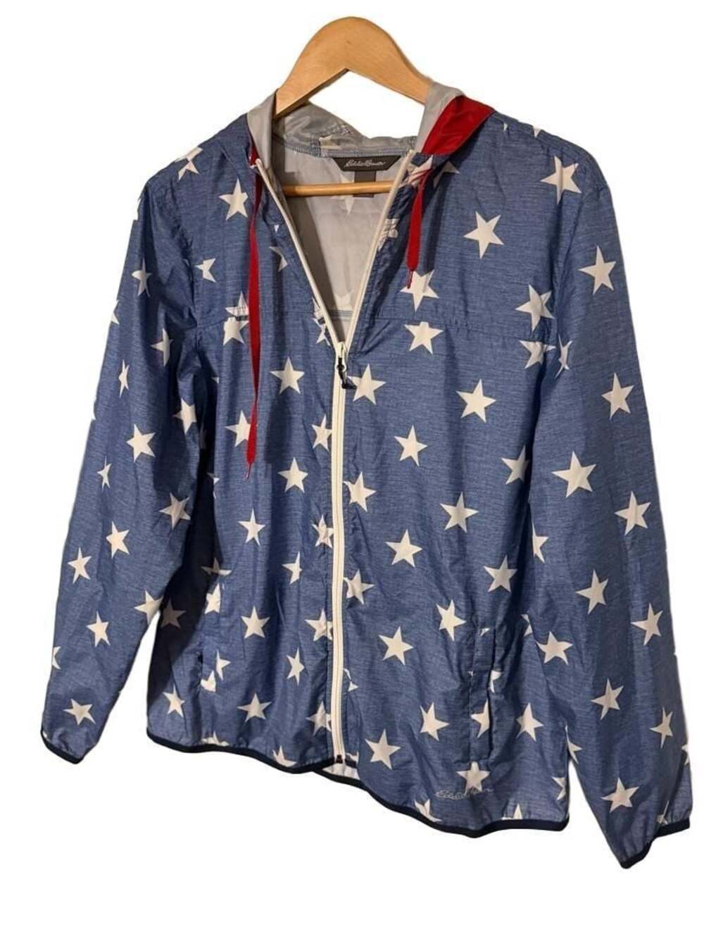Eddie Bauer Women's Star Print Momentum Light Jacket Hoodie